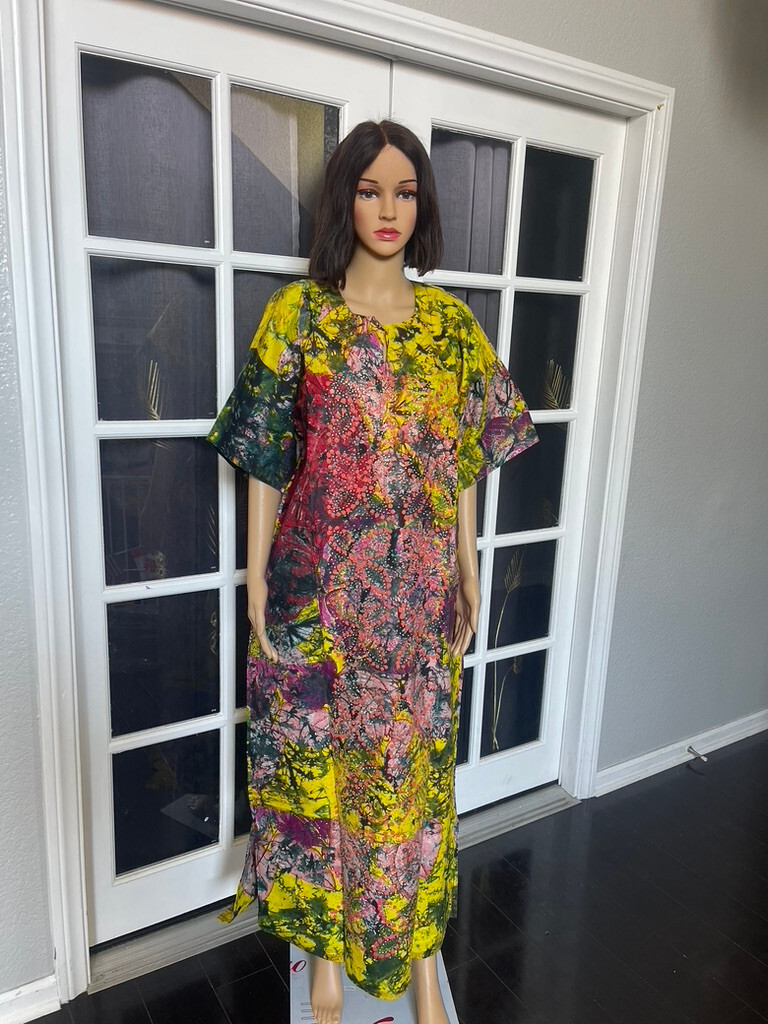 DMI FASHIONS -Hand-Painted Tie & Dye Dress – Luxurious, Light & Effortlessly Sty