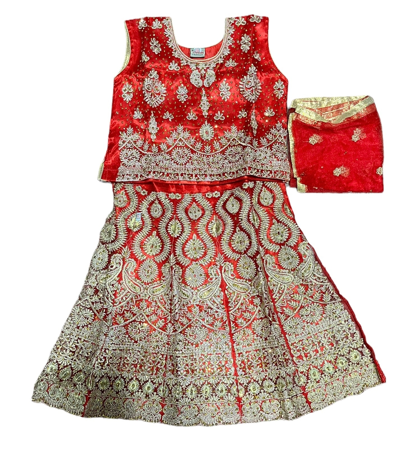 Traditional Girls Lehenga Choli Set – Ethnic Wear for Kids-08