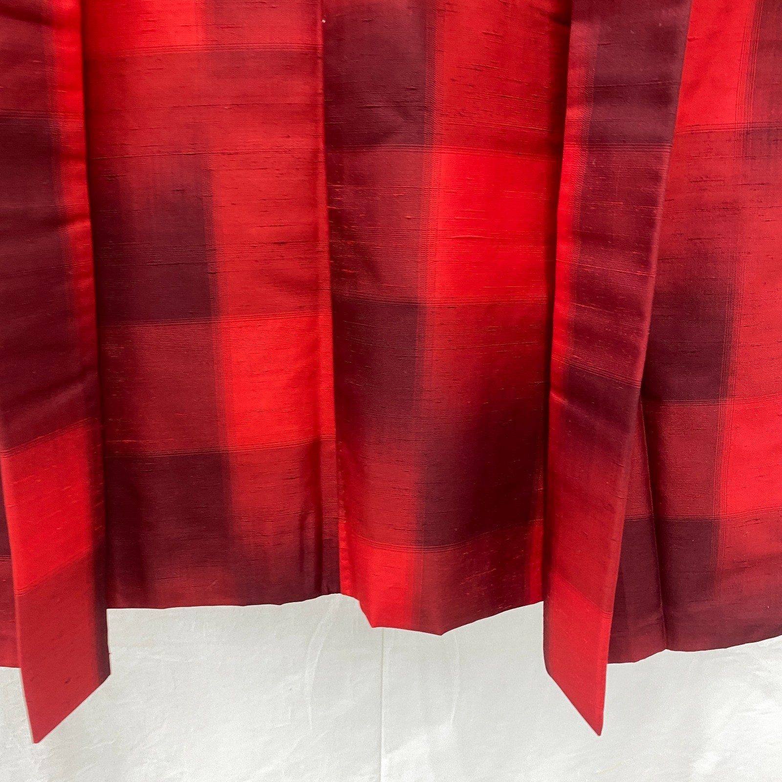 Japanese Vintage Kimono Haori Jacket Polyester Red Traditional Authentic 31 in