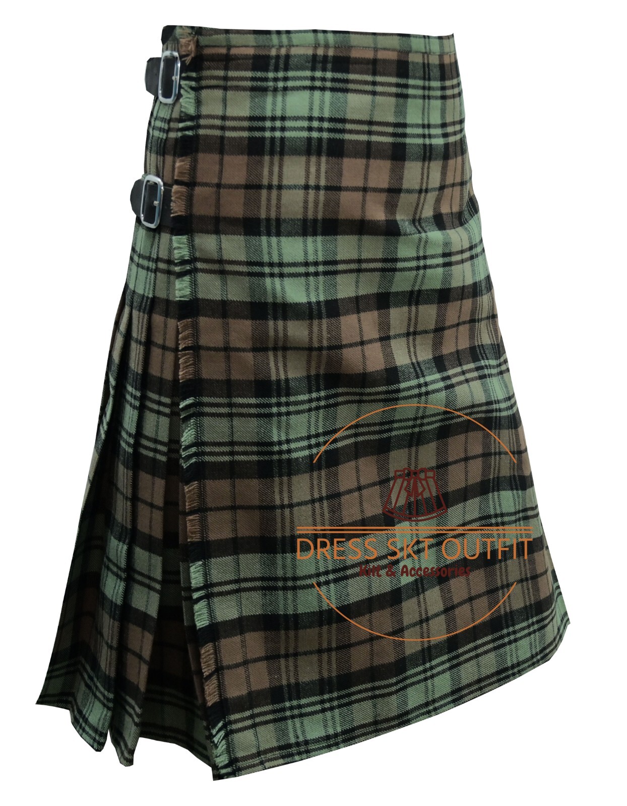 Black Watch Weathered Scottish Tartan 8 Yard Kilt For Men – Made To Order Kilt