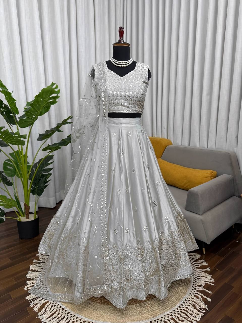 Bollywood Style Japan Satin Lehenga Choli With Dupatta For Party & Reception