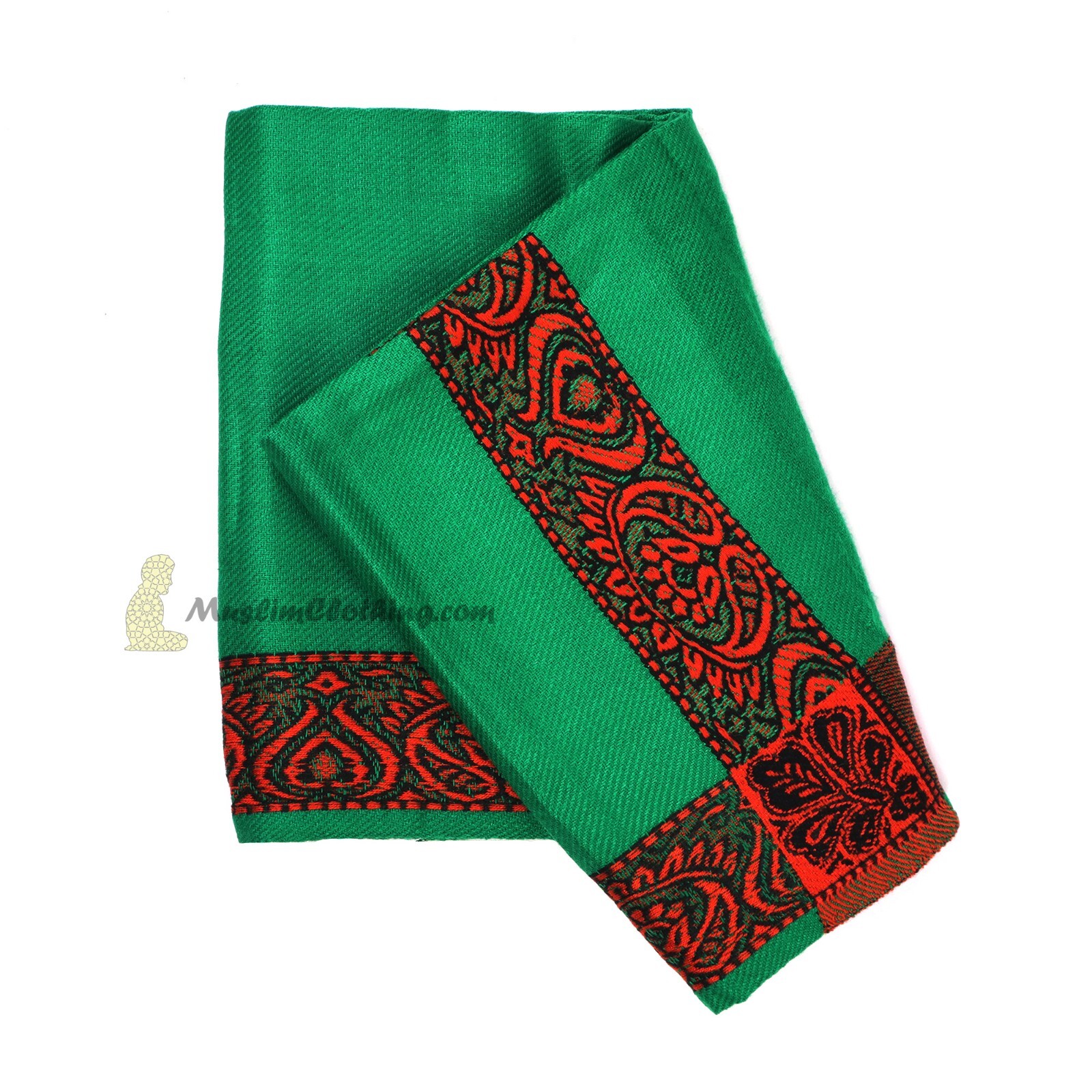 MUSLIM MEN’S SHAWL Soft Yemeni Habaib GREEN or MAROON Scarf Turban CHOOSE COLOR