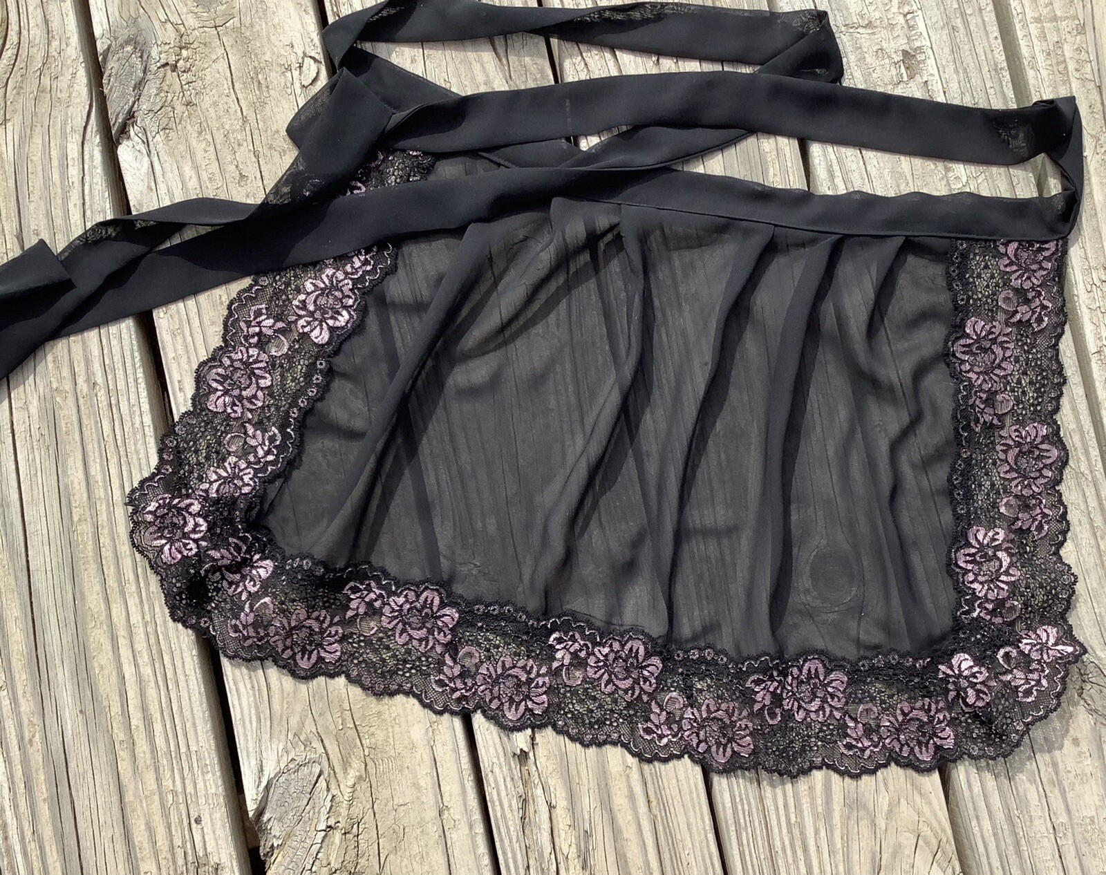 Black Pink LaCe Ruffles Apron, Oktoberfest Apron, Birthday Gift apron For Women