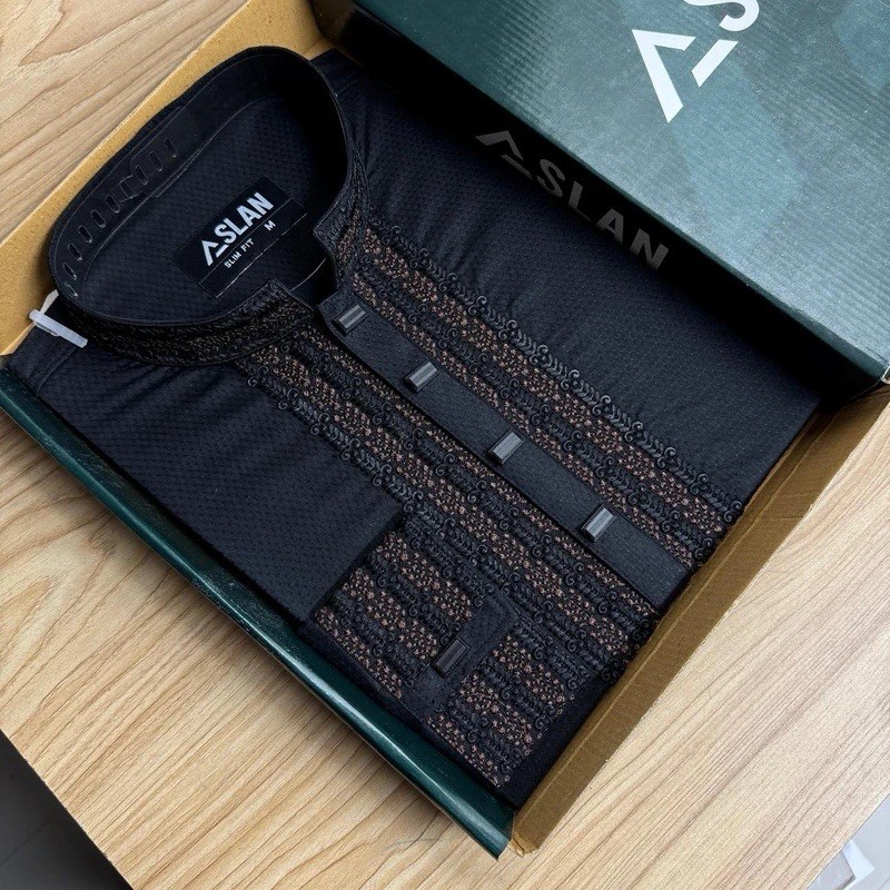 Aslan Luxury embroidery panjabi slim fit size L