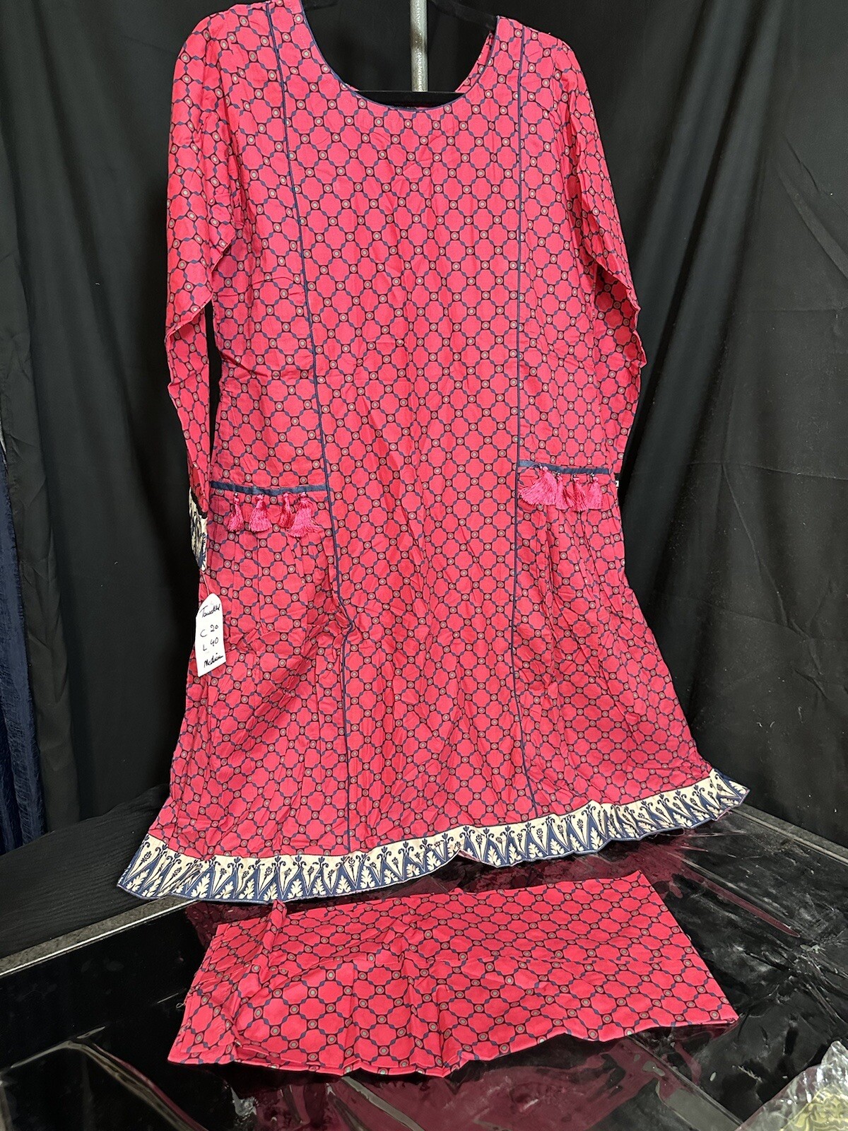 Tawakkal Brand Beautiful 2 Pc Suit. PINK – Small Size Available – $35