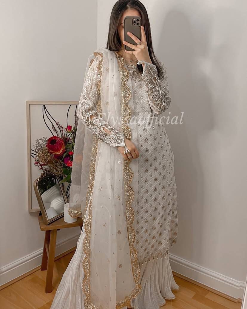 Salwar Kameez Indian Pakistani Wedding Party Wear Dress Bollywood Sharara Suit