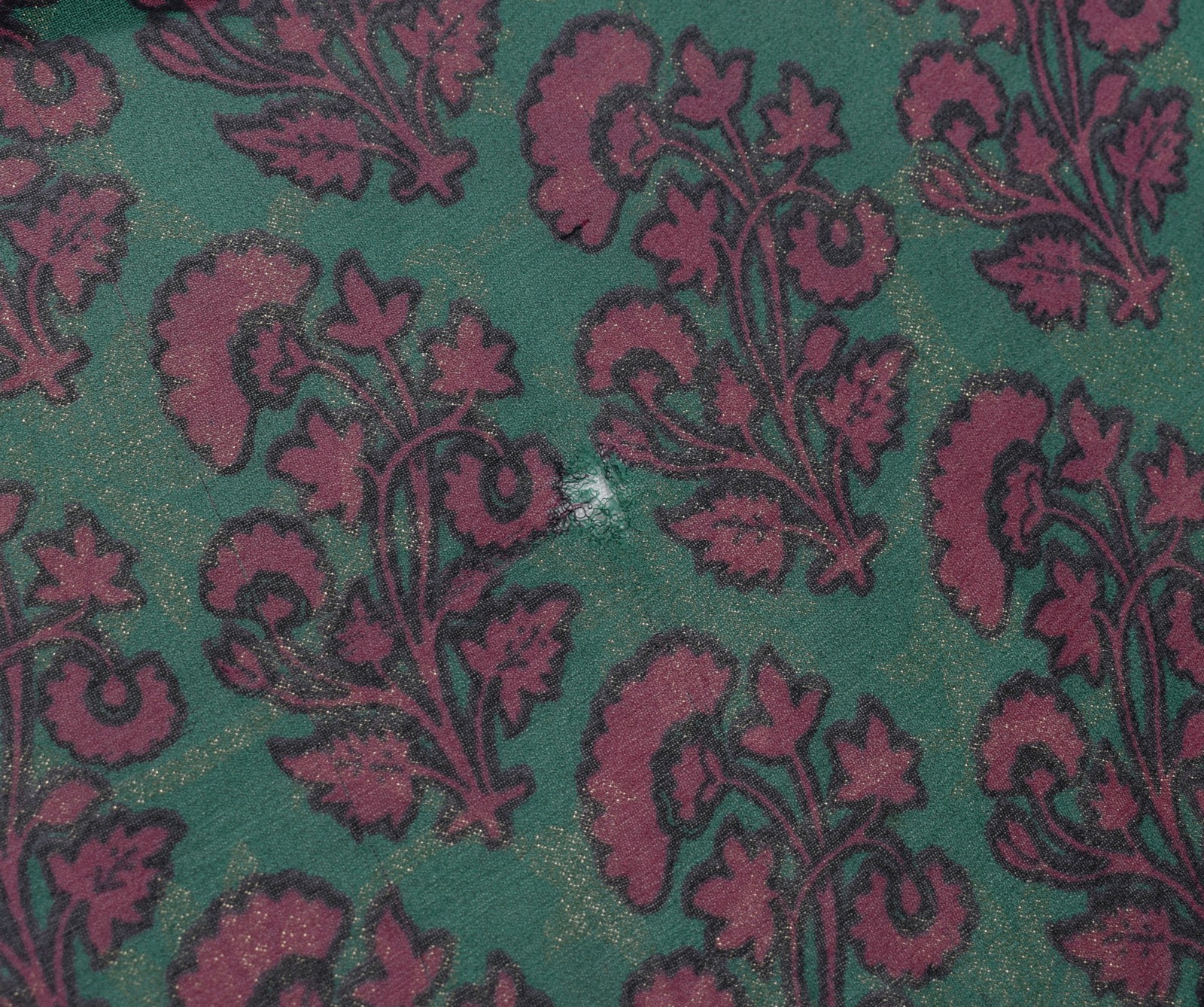 Sushila Vintage Green Saree 100% Pure Georgette Silk Printed Floral Craft Fabric