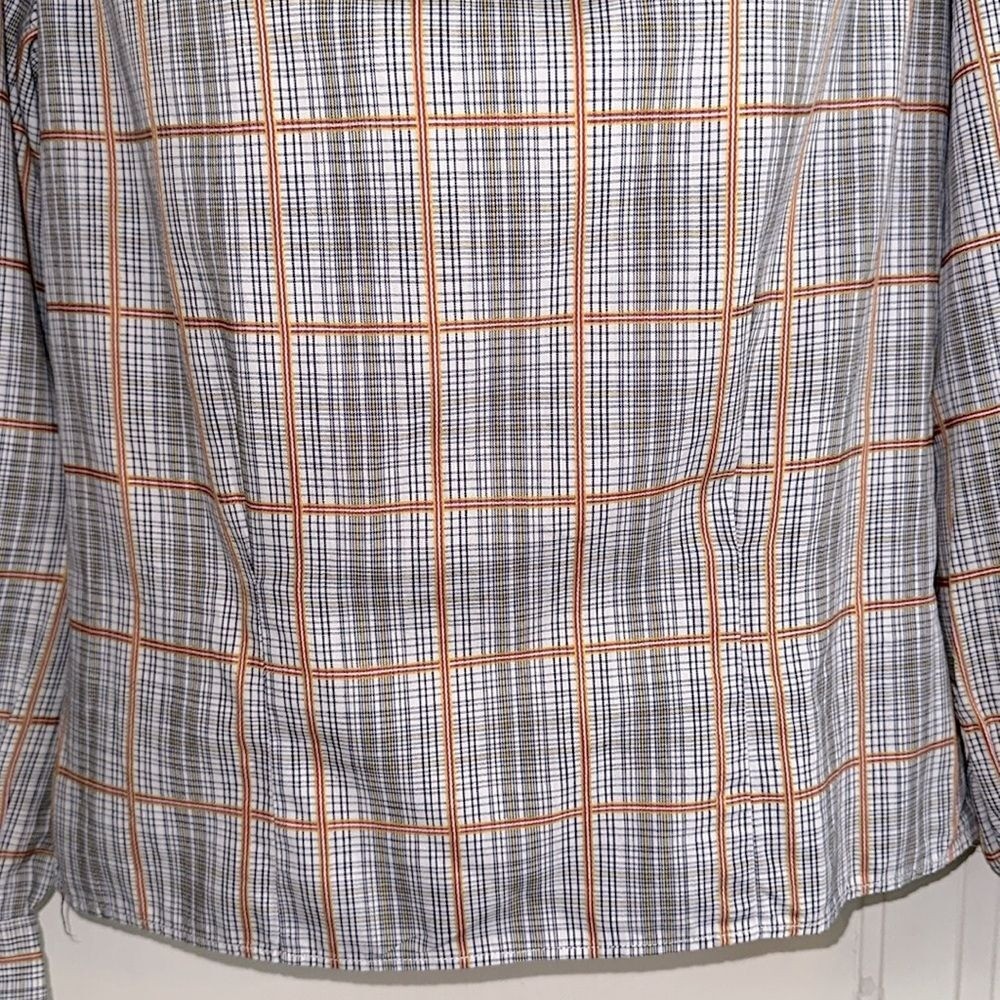 Vintage 70s/80s Handmade Prairie Look Plaid Ruffle Neck Collar Blouse