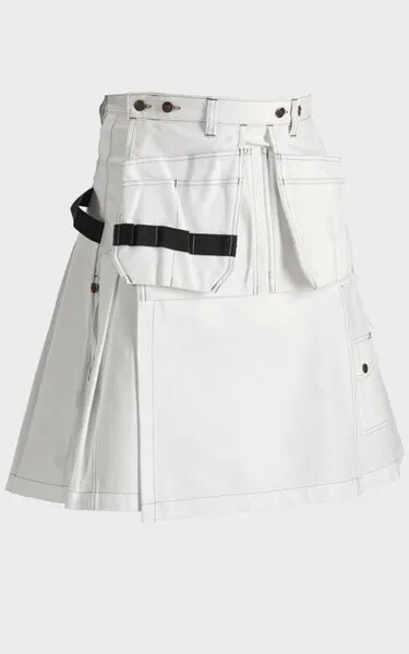 Practical white craftsman work kilt