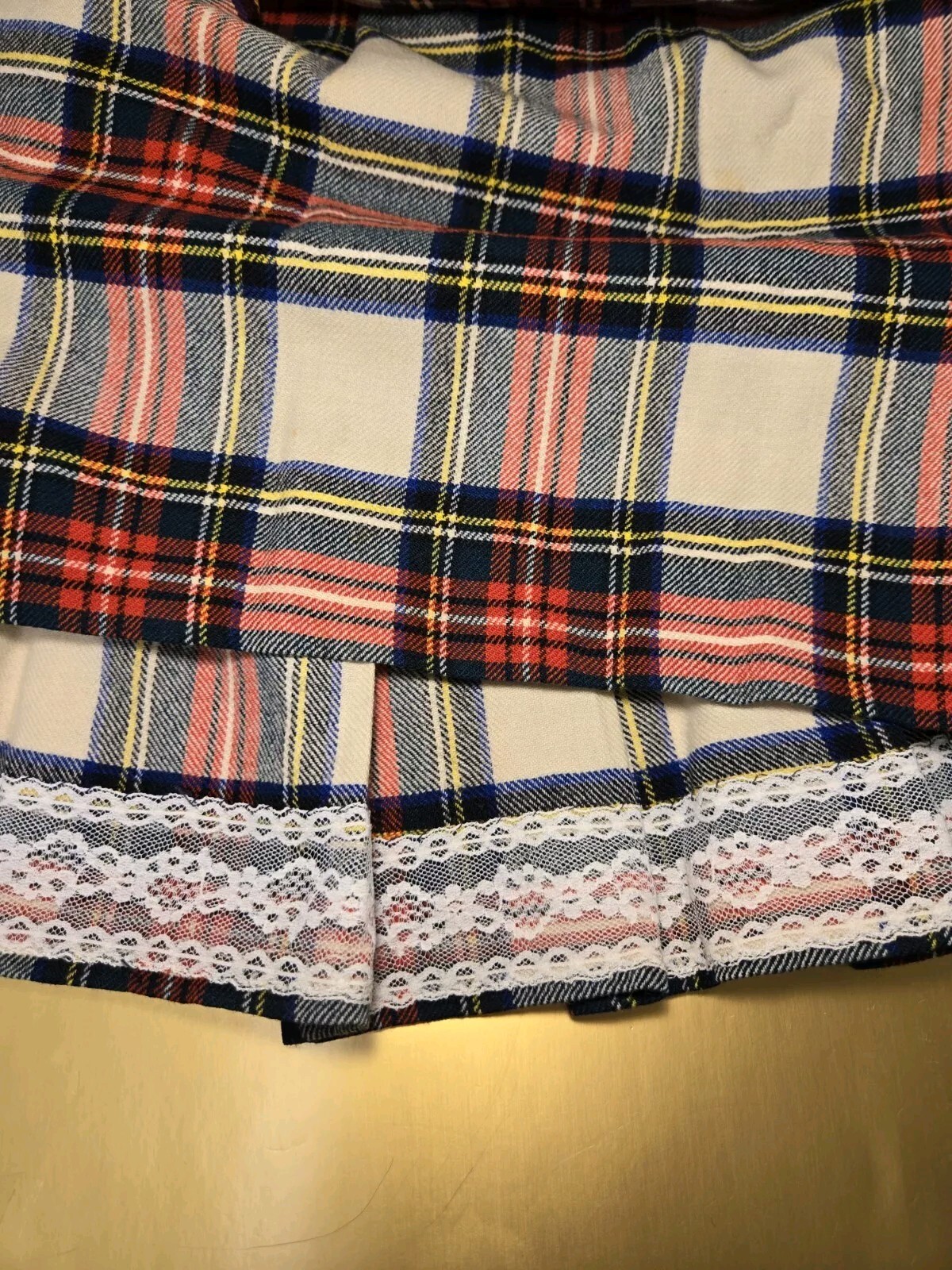 Vintage 70s 100% Wool Lochan Kilted Skirt Authentic Stewart Tartan 30 in Waist