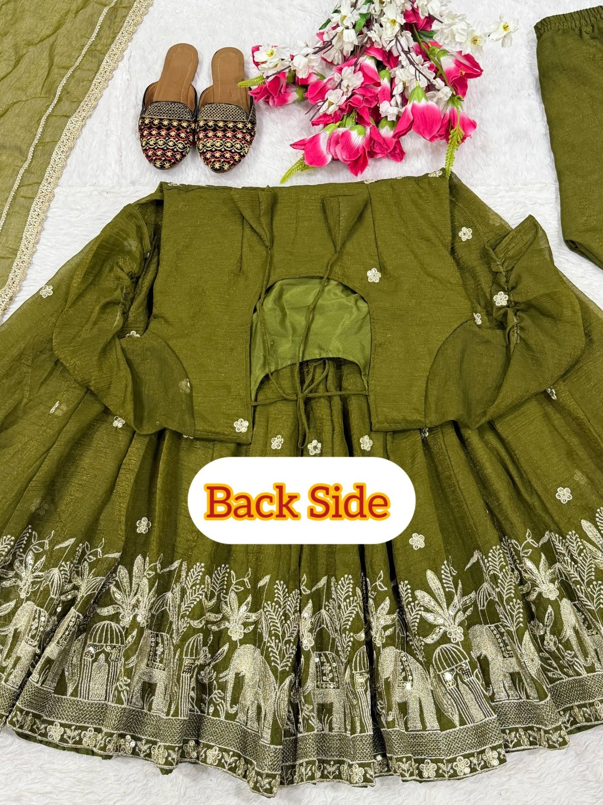 Indian Designer Crunchy Silk Salwar Kameez With Dupatta For Wedding