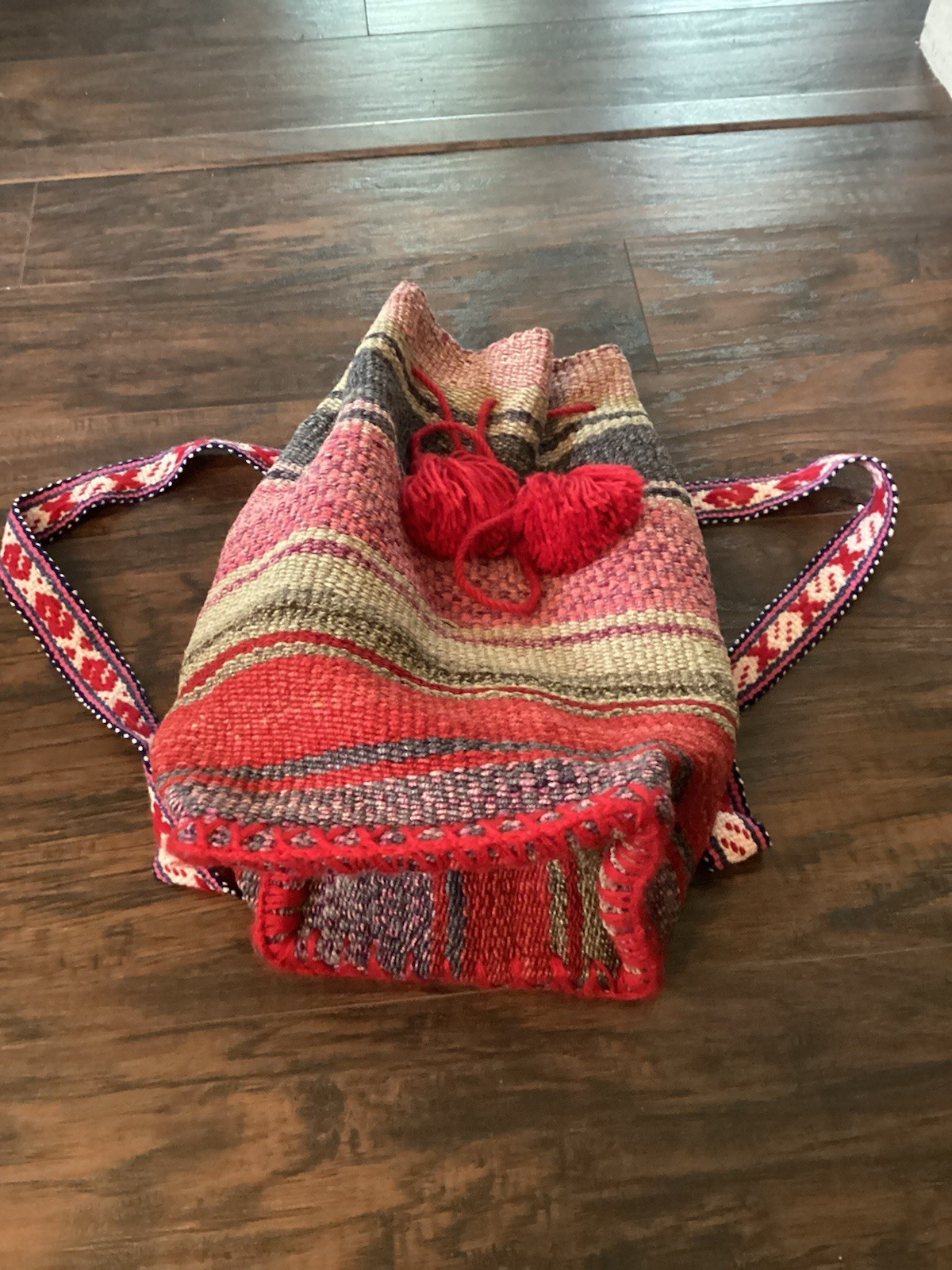 Peruvian 100% Wool Backpack The Winding Road Made In Peru