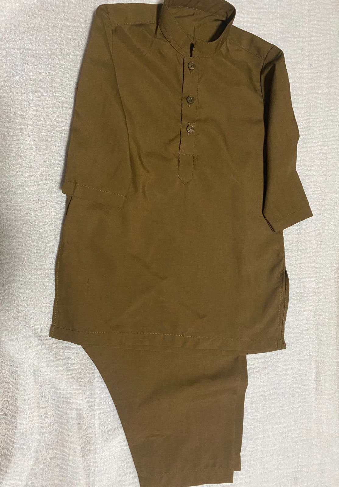 Kids 9-12 Month Soft Tailored Brown Salwar Kameez 2 pc Set