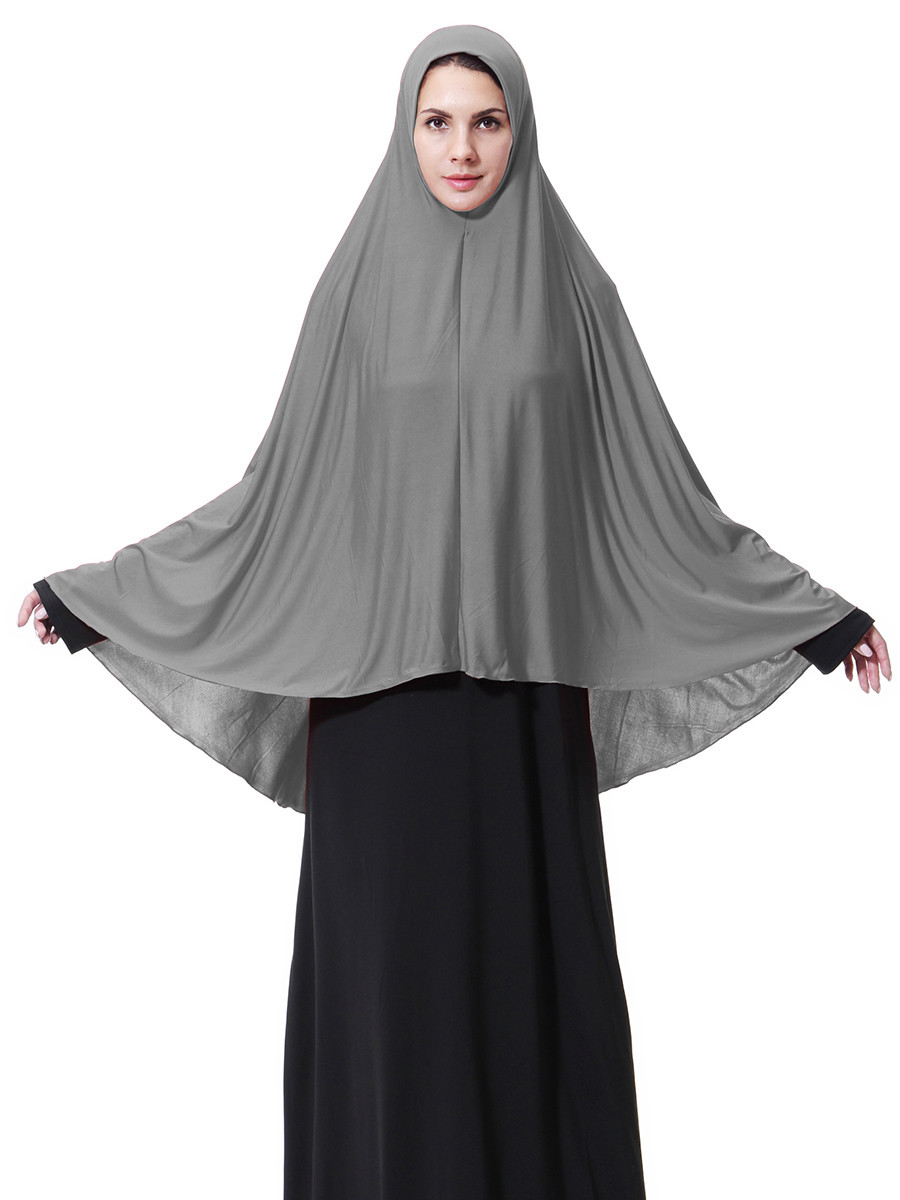 Muslim Women Robe Long Prayer Scarf Hijab Amira Large Overhead Headwear Cover