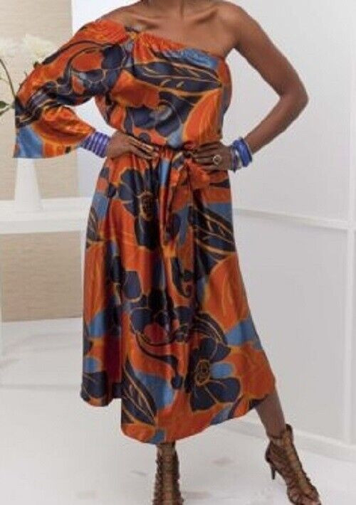 plus size XXL-XXXL Mikah One Shoulder Caftan Dress by Ashro new