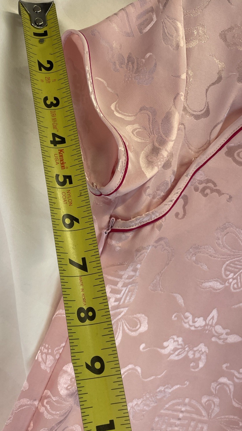 Oriental Style Girls Dress Cheongsam Qipao Asian Inspired Pink 100% Silk Size 4