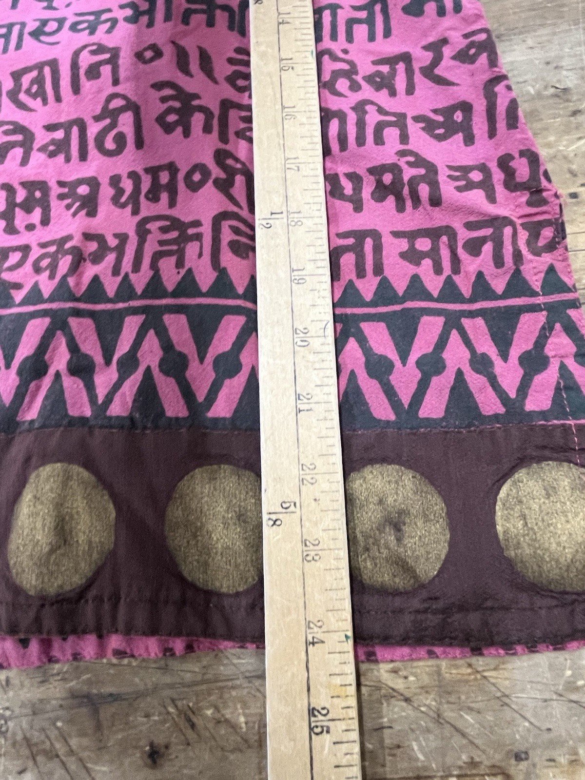 pink and black Sanskrit mantra print cotton kurta top Artsy Art To Wear