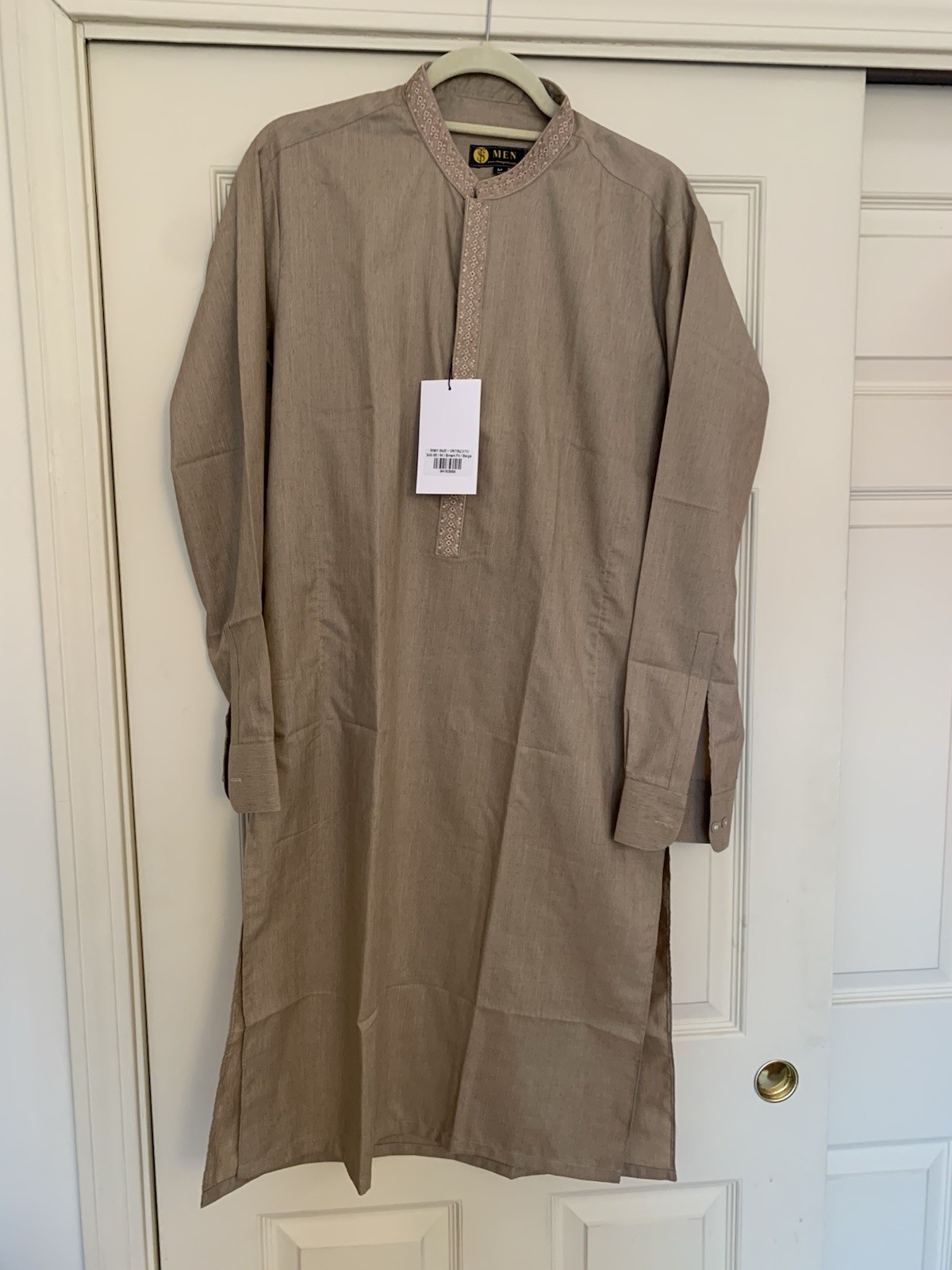 String & Thread Men’s Kurta NWT Medium Smart Fit Sand / Camel Earth Tone