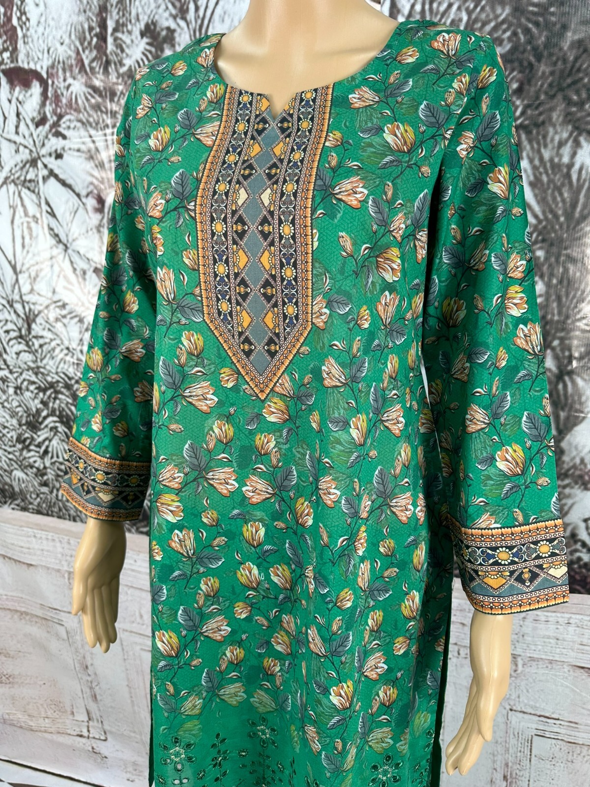 MTF GUL-E-BAHAR DIGITAL PRINTED EMBROIDERED CHIKANKARI 3 PIECE READY TO WEAR