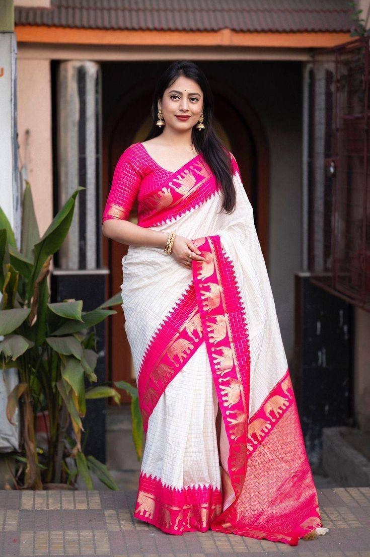Bollywood Wedding Wear Silk Pink Saree With Blouse Indian Designer Bridal Sari