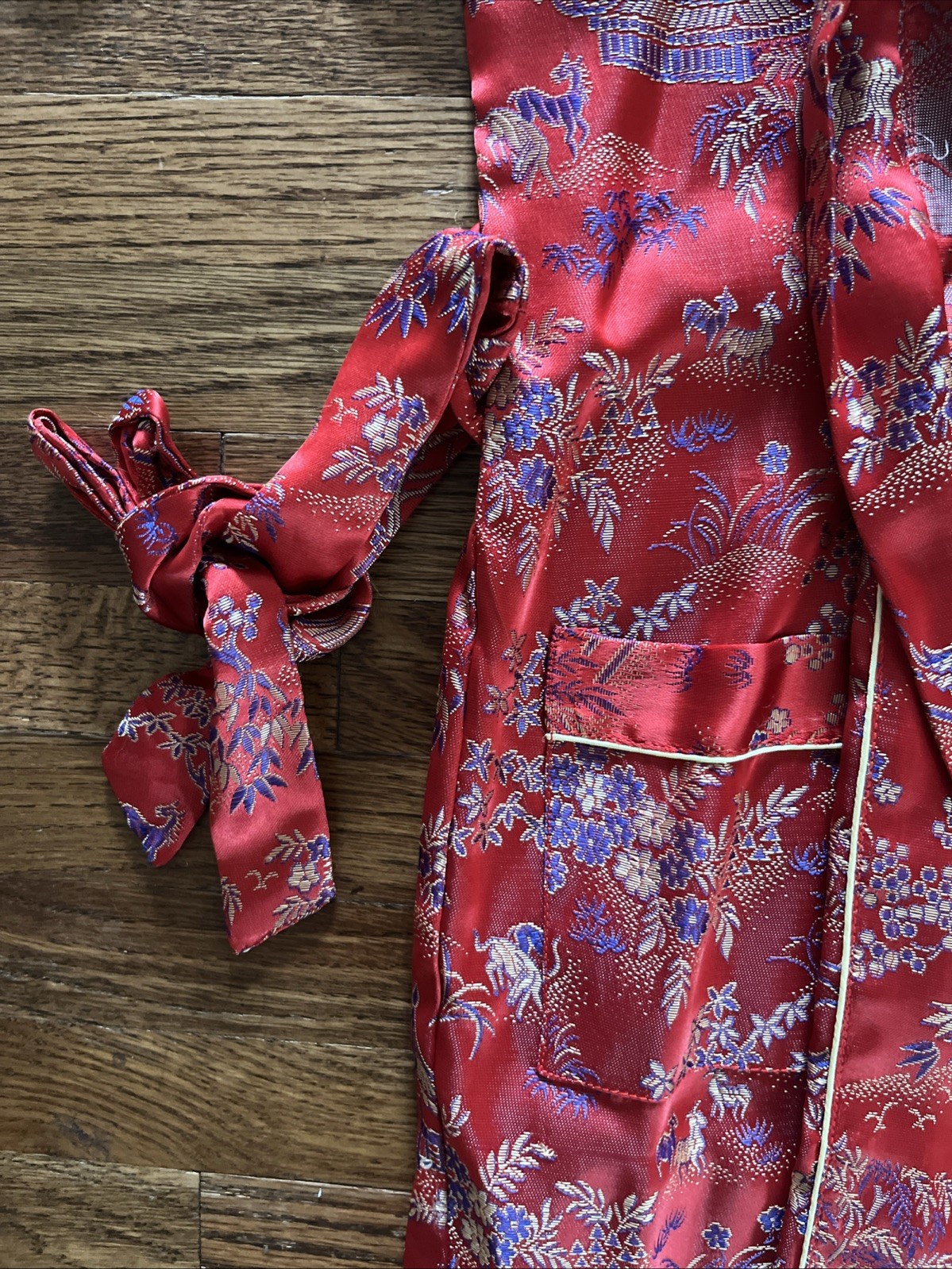 Peony Brand Child’s Red Jacket Shanghai China; Gold Brocade; Sz 4;