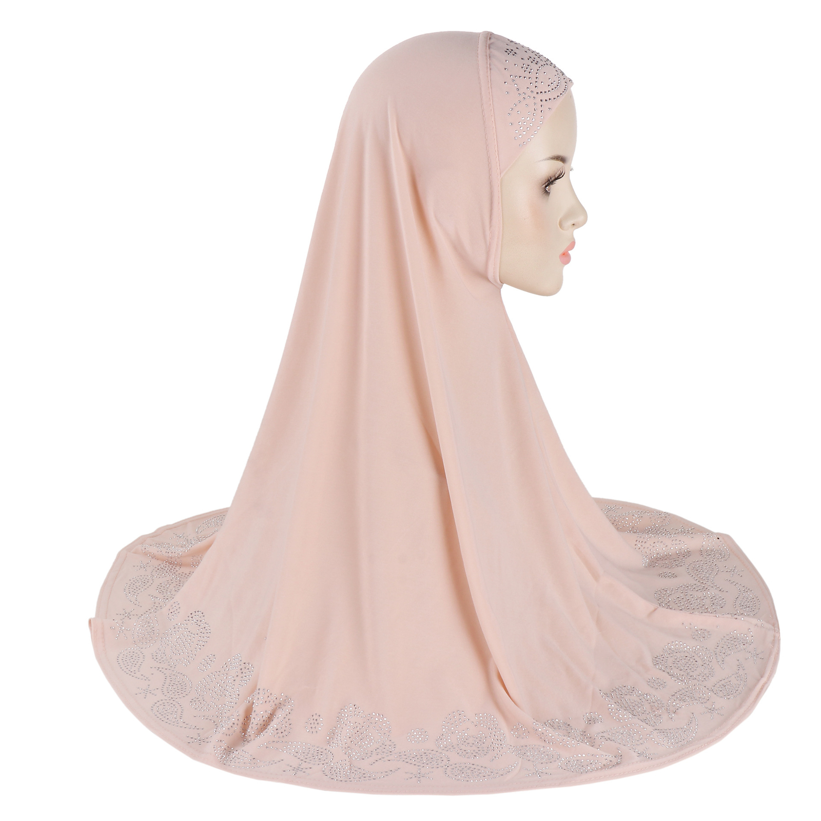 Women Hijab Muslim Rhinestone Instant Scarf Headties Turban Shawls Arab Shayla
