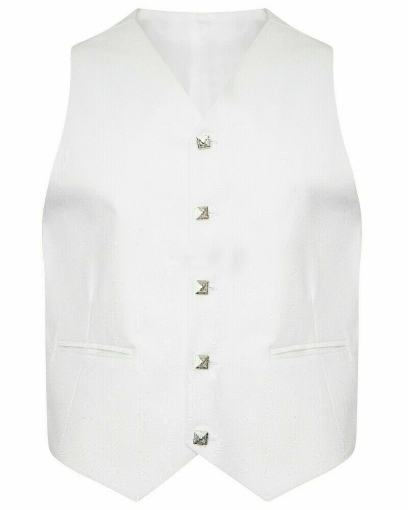 WHITE WITH RHINESTONES Jacket and Vest For Men | chest circumference 34 “to 54