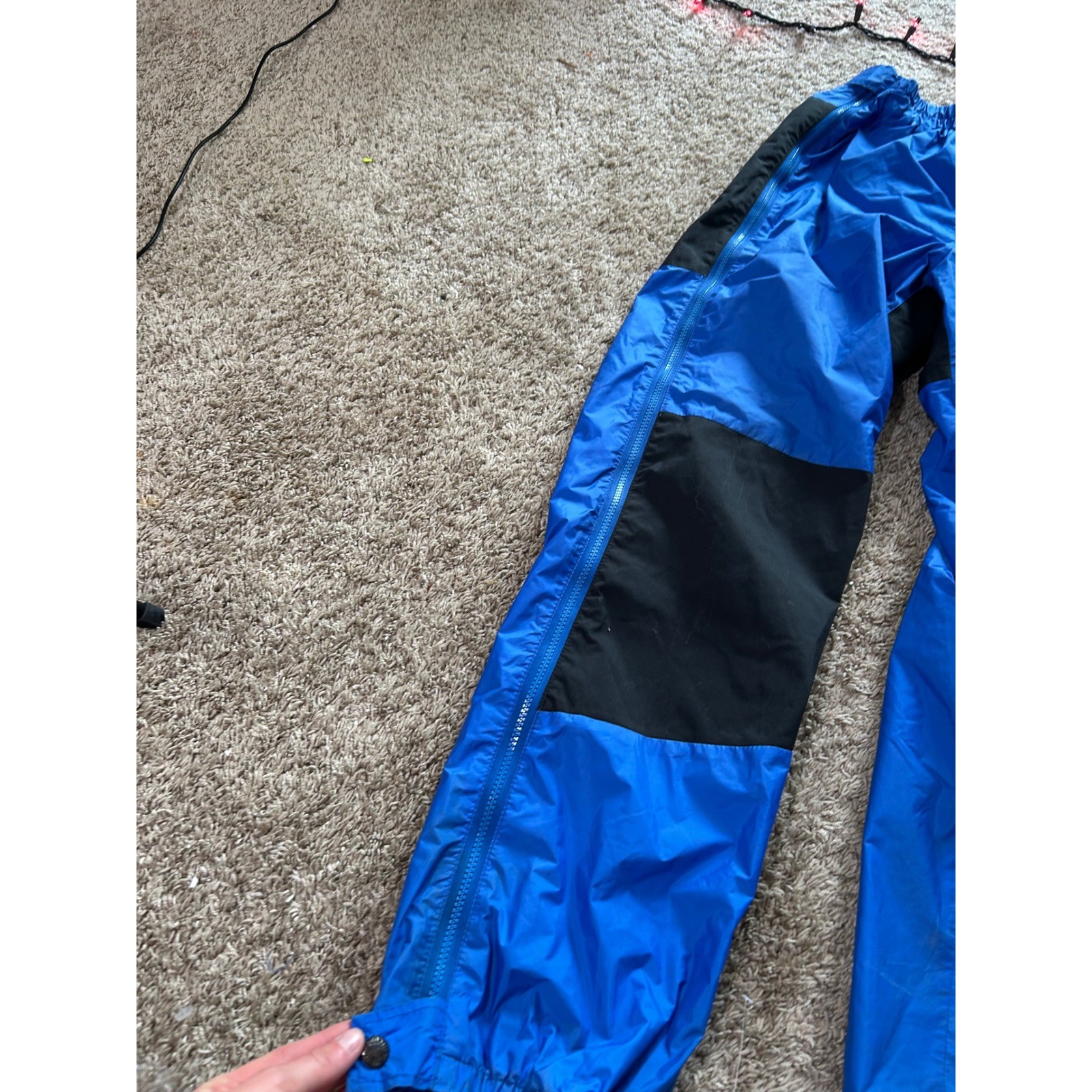 The North Face Vintage Gore-Tex Rain Pants Blue Black Colorblock Womens Small