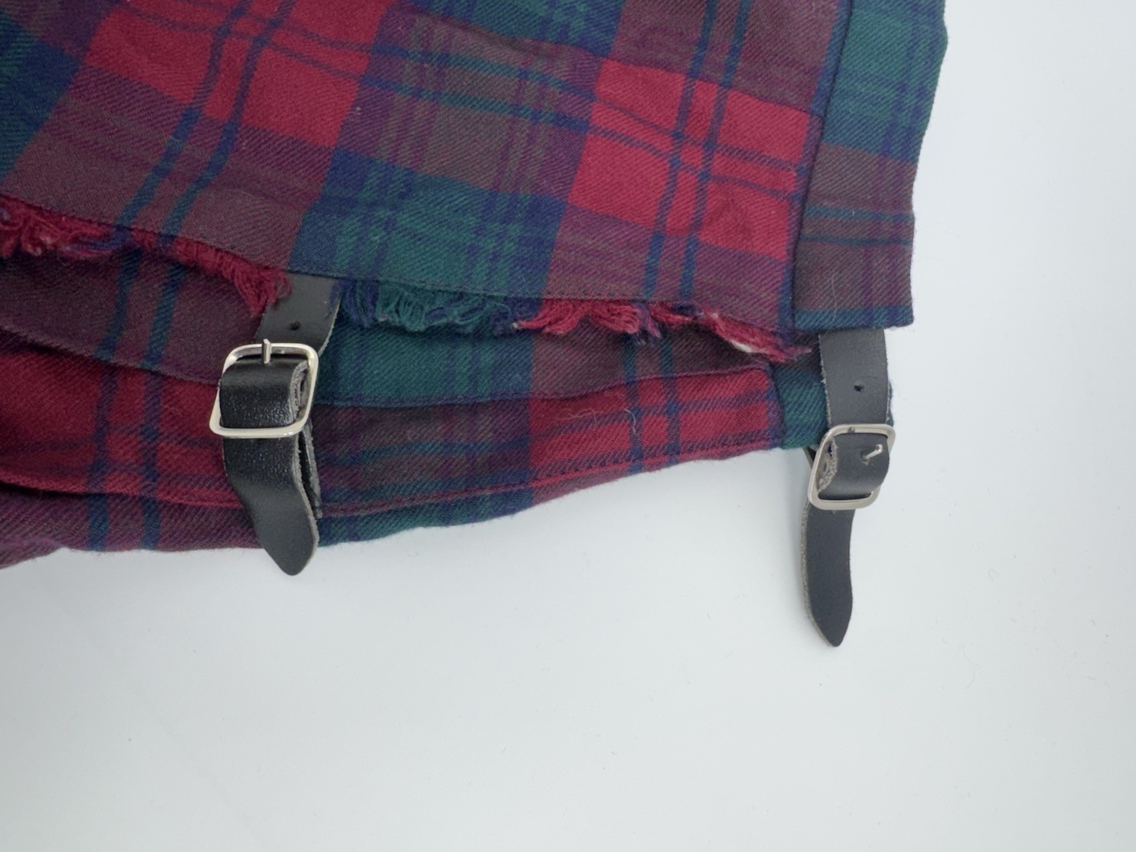 Strathmore Scotland Scottish Plaid Wool Pleated Kilt Skirt 26”-29” Waist