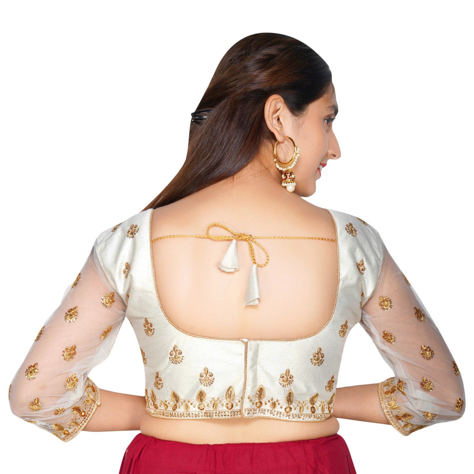 Indian Designer Heavy Embroidery Work Readymade Blouse For Women