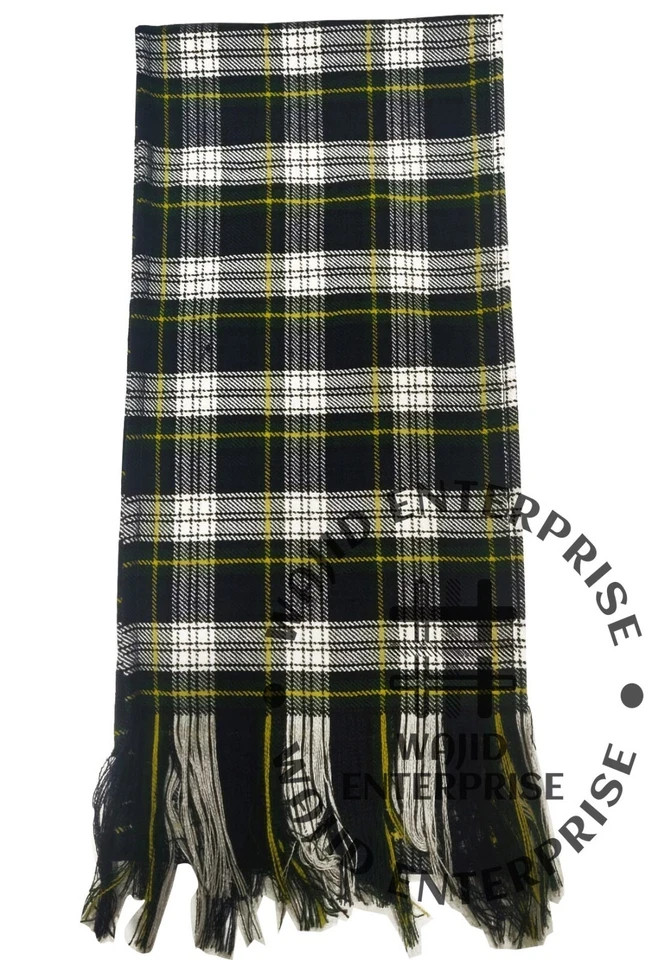 Scottish Highland Scarf Handmade CLAN Tartan Fabric kilt SASH SCARF “90” X “12”