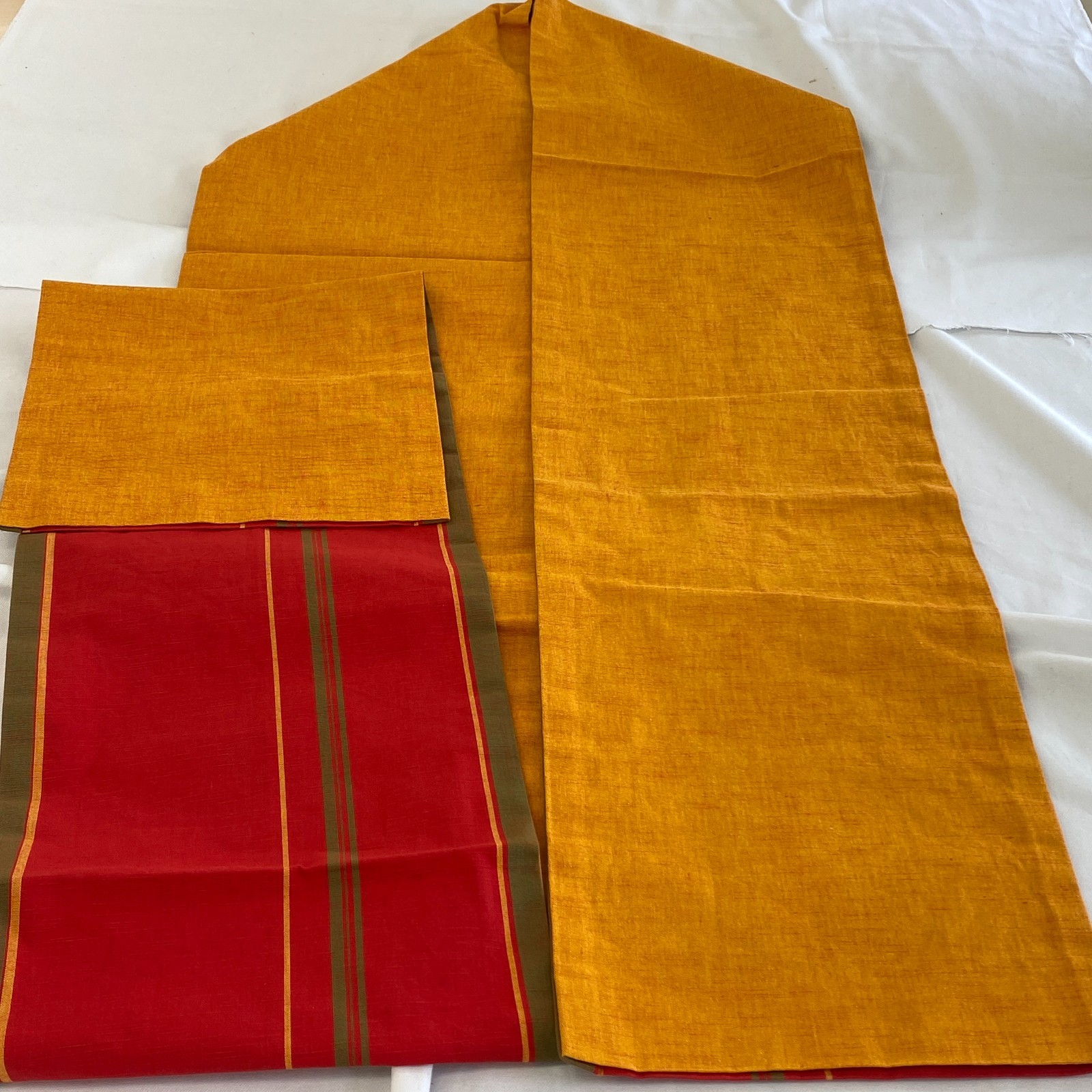 Japanese Vintage Kimono Nagoya Obi Cotton Red Traditional Authentic 136 x 12 in