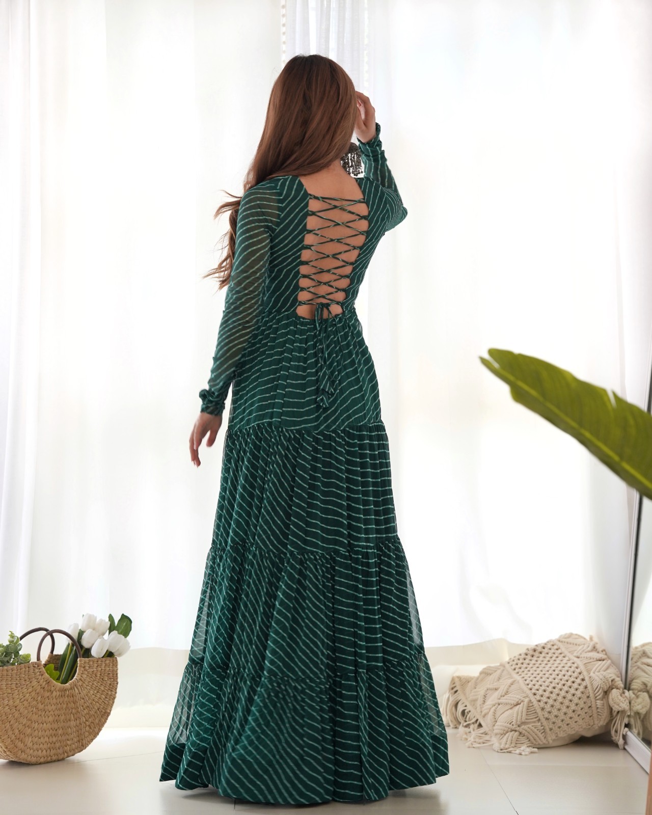 Fancy Gamthi Work Kurti Festive Wear Indian Traditional Long Tunic For Women’s
