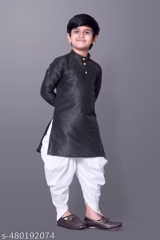 Boy Kurta and Pajama set– Ethnic Wedding Festive Wear, Kids Boys Kurta Dhoti set