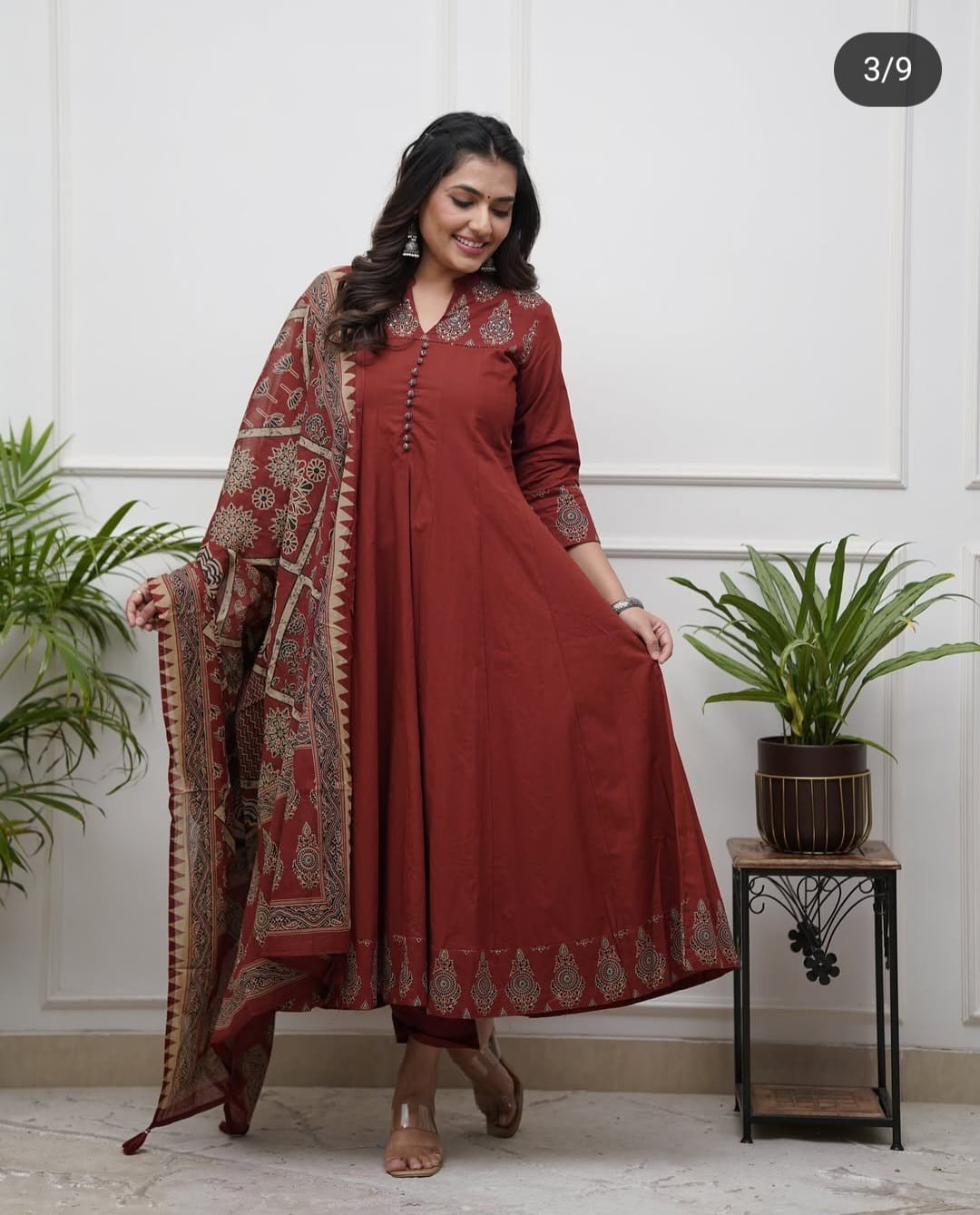 Wedding Party Anarkali Kurta Pant With Dupatta Set Ready To Wear Salwar Kameez