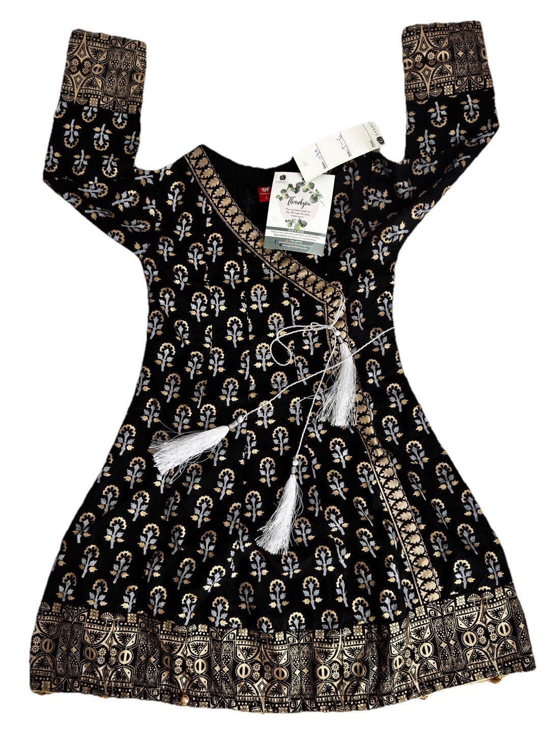 Pakistani Gril Kid Age 5-6 Girls Dress Angrakha 2 Piece