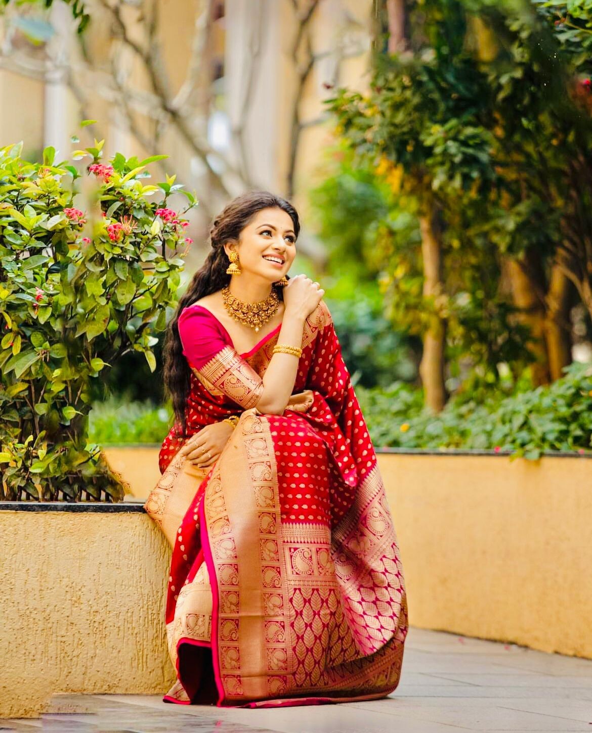 Pure Banarasi Copper Zari Weaving Work Saree Indian Party Wear Sari Wedding Wear