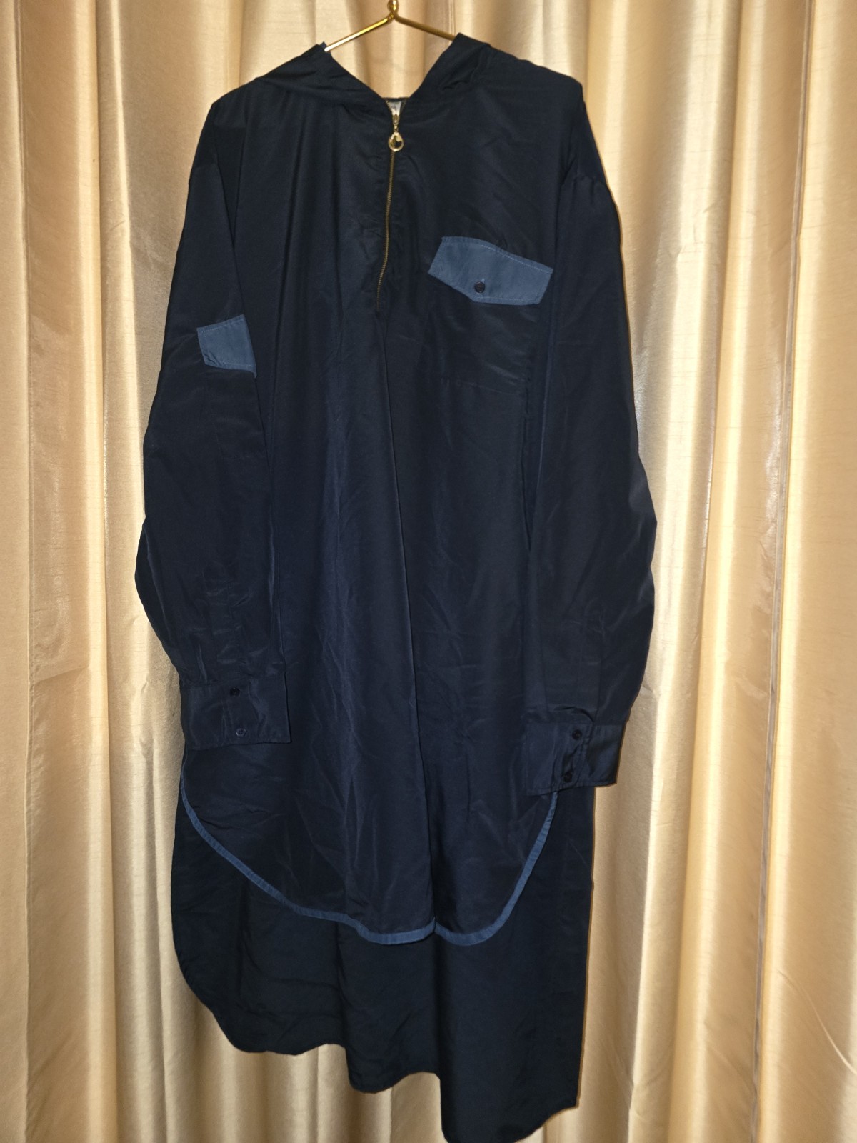 Men’s Asymmetrical Long Kurta Zippered Hoodie