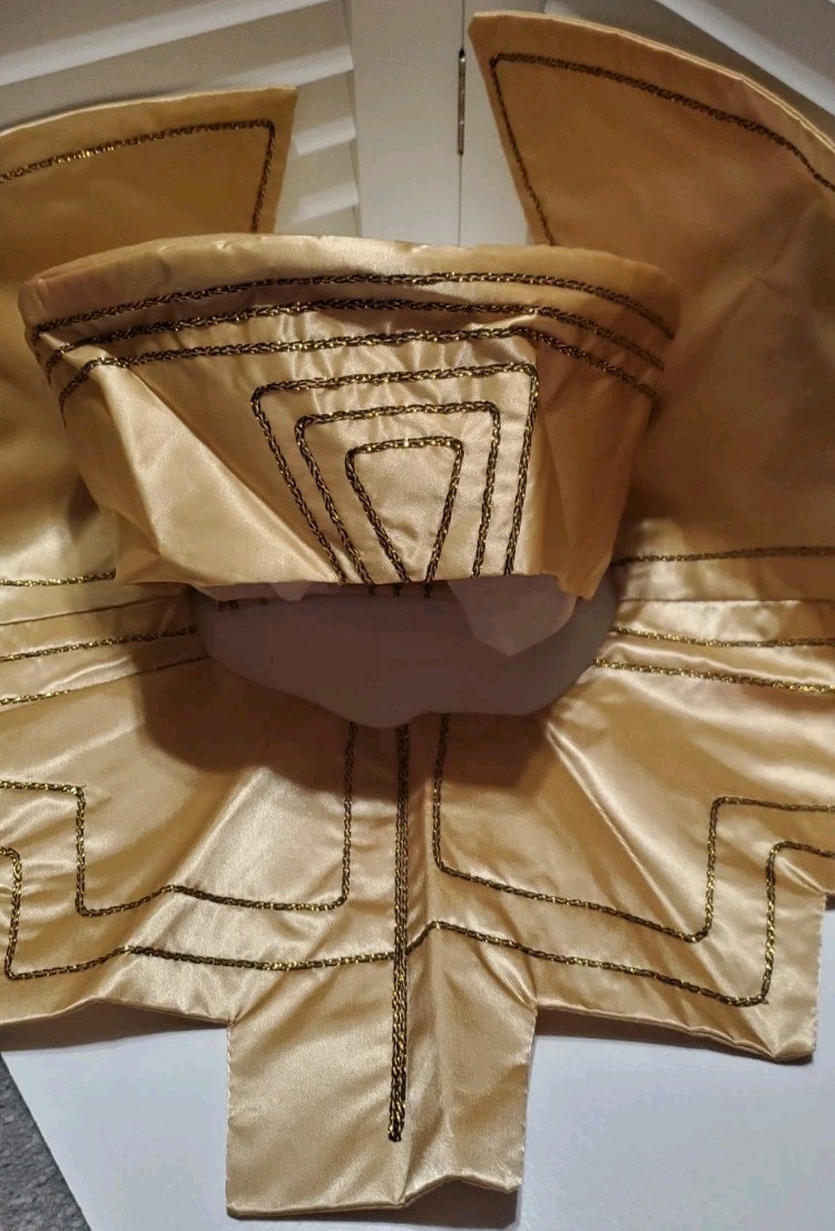 VTG Gold Kufi Collar Set 1996 Elaine Baskin-Bey for Avon African Inspired NOS