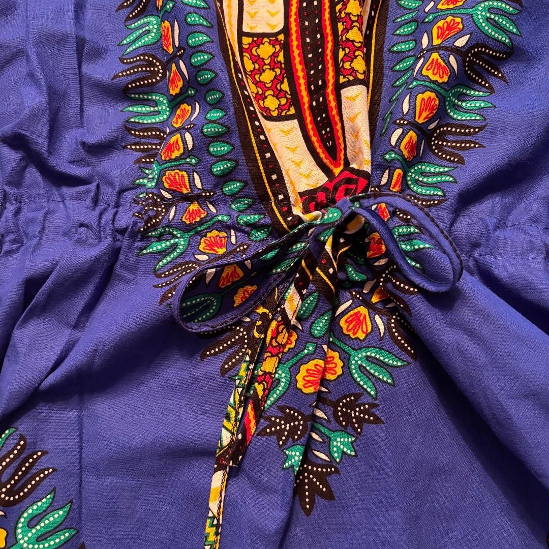NF Dashiki African Shirt One Size Drawstring Adjustable Waist