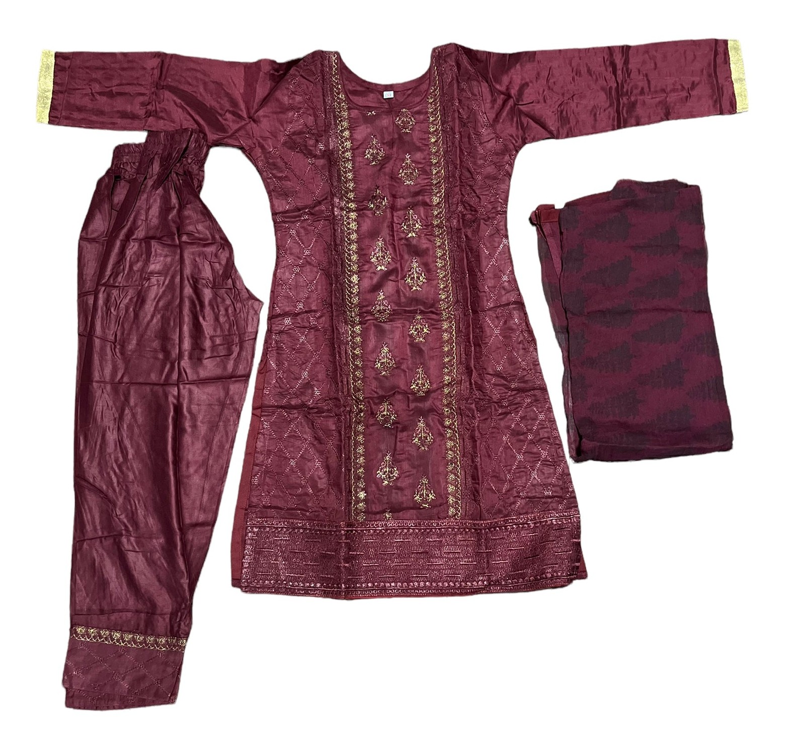 Traditional Cotton Salwar Kameez Set for Girls, Cultural Wear for Kids, 10