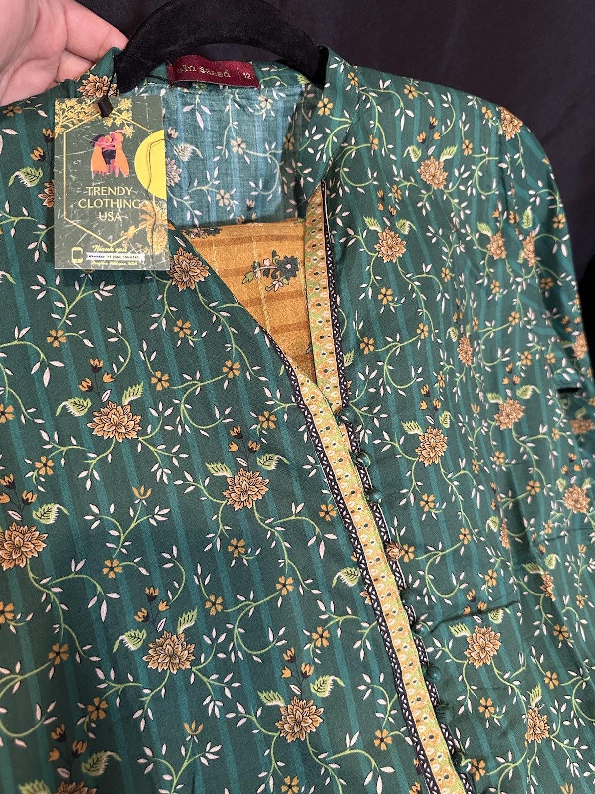 Clearance ‼️Small Size Only-Emb Shirt & Emb Dupatta, 3PC Premium Bin Saeed – $32