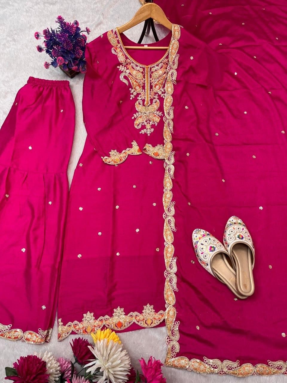 SALWAR KAMEEZ PAKISTANI INDIAN WEDDING PARTY WEAR DRESS BOLLYWOOD SUIT SHARARA