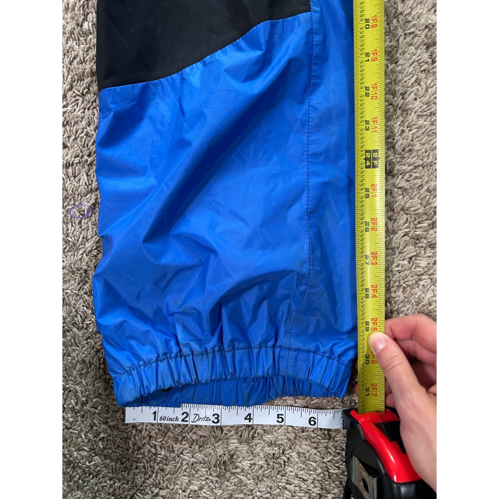 The North Face Vintage Gore-Tex Rain Pants Blue Black Colorblock Womens Small
