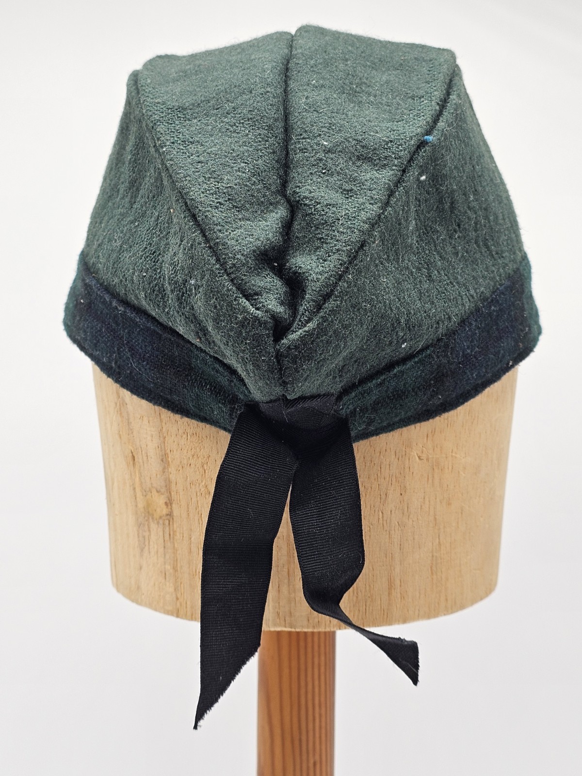 GREEN NAVY 100% WOOL GLENGARRY HAT SCOTTISH HIGHLAND WEAR