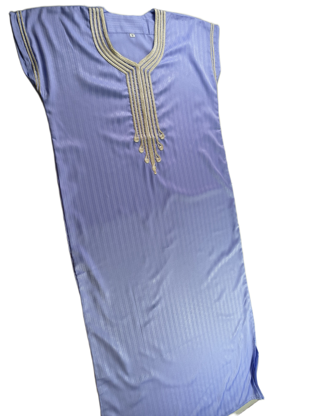 Men Thobe Kurta Gold Embroidered Short Sleeve Kaftan Thawb Gandora D 08/06/26/C