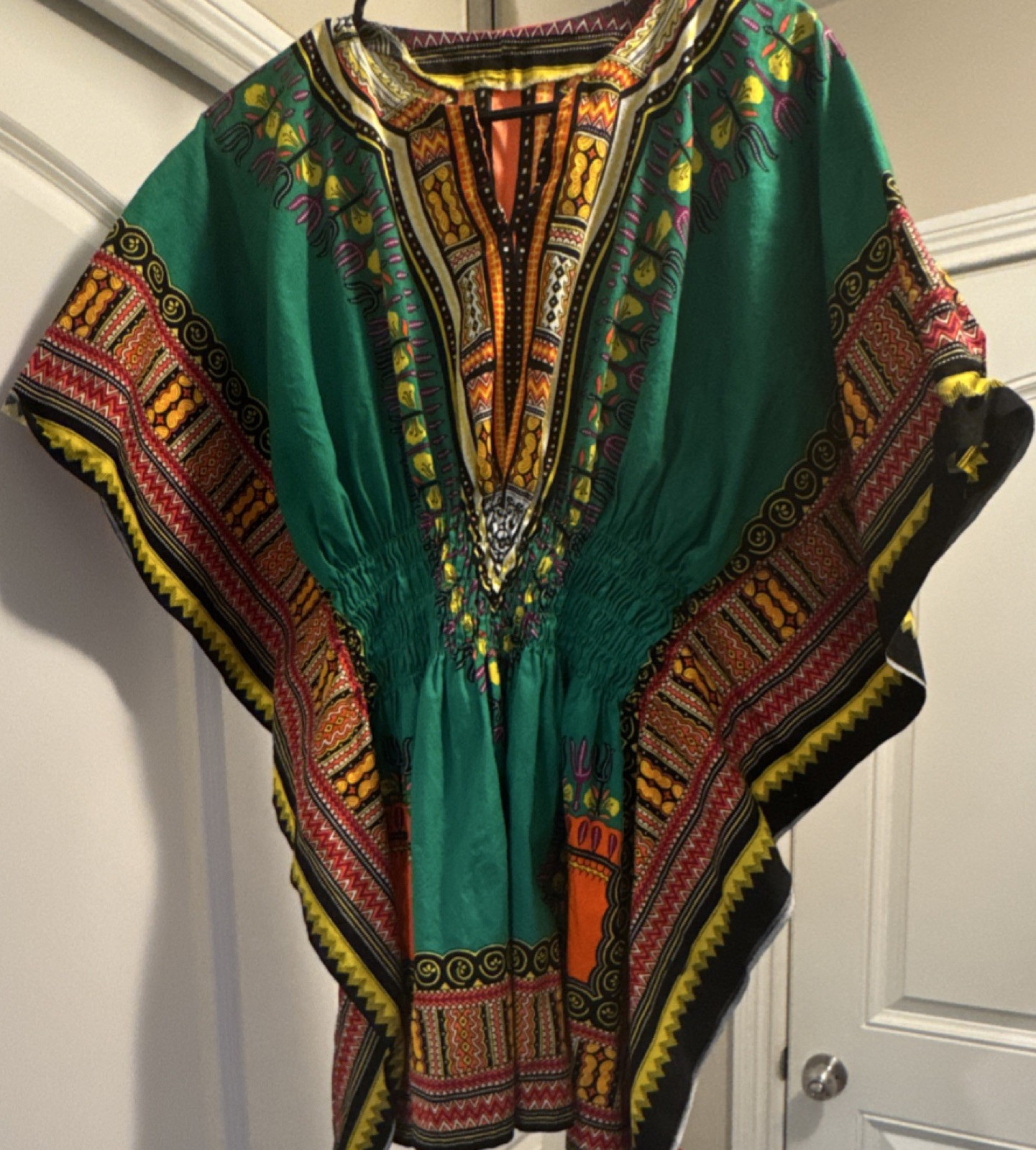 Dashiki Multi-Color Kaftan Top for Women with Colorful Patterns