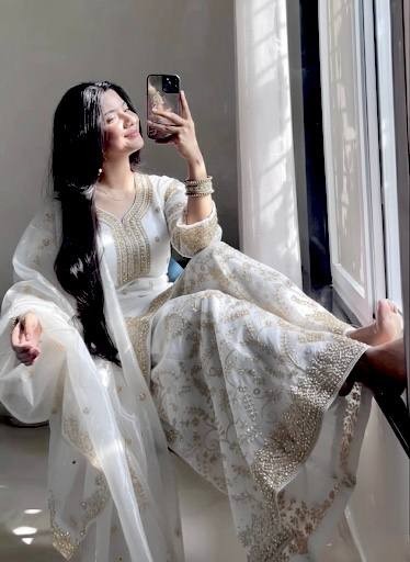 Designer Indian Suit HEAVY EMBROIDERY Salwar Kameez Wedding Party Wear Dress