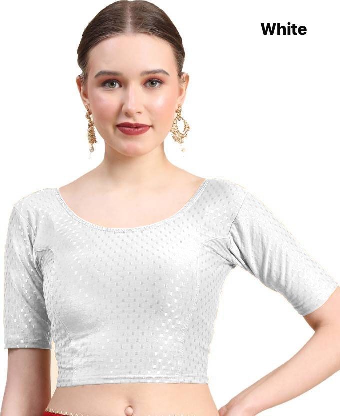 Saree Blouse Readymade stretchable Lycra Designer Sari Choli Indian crop top.