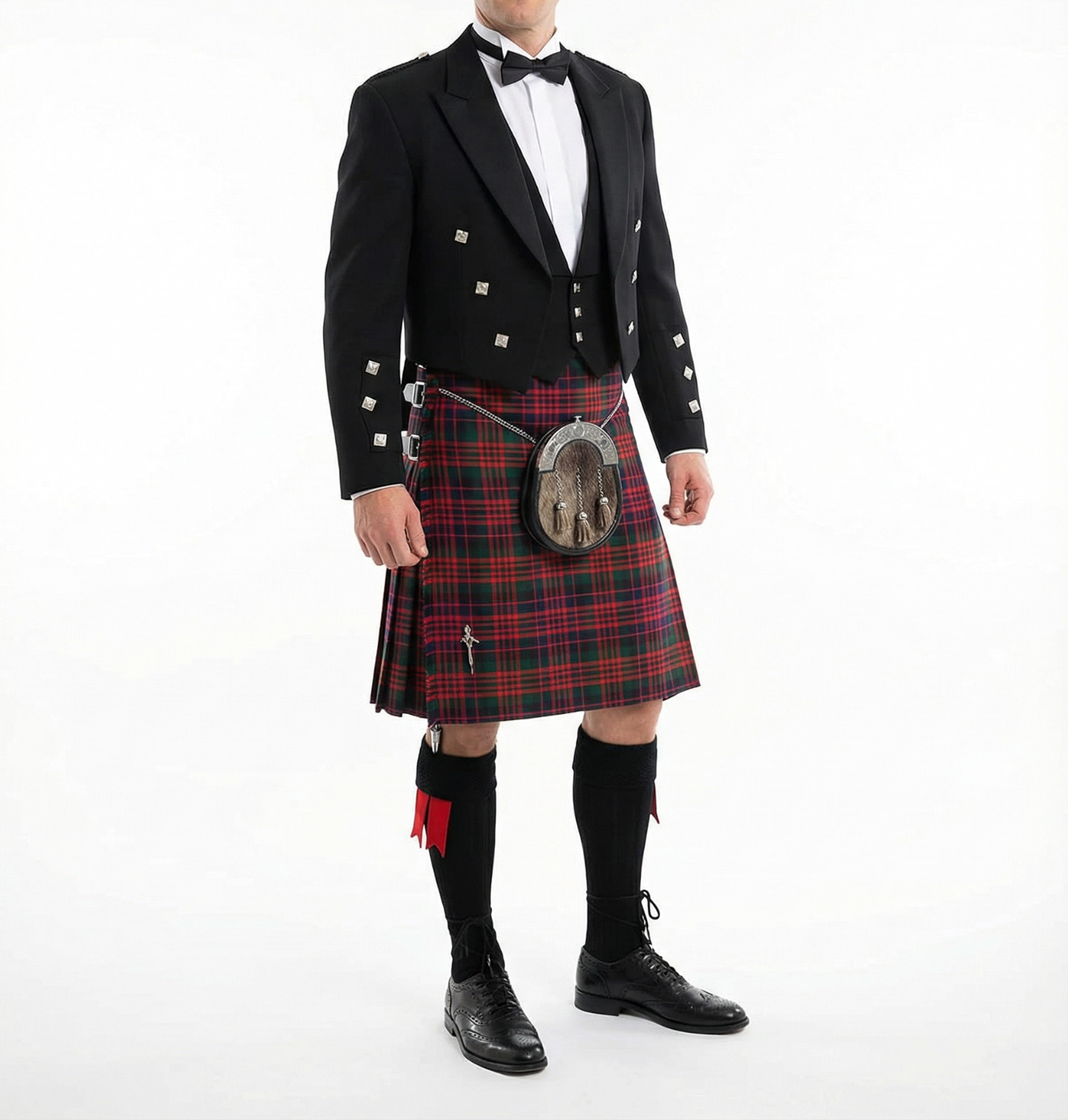 MacDonald Modern Tartan 8 Yard 12oz Weight Men’s Wool Blend Kilt
